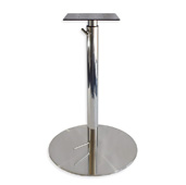  700 Series #201 Stainless Steel Adjustable Lift Table Base, Table Height 29-1/2'' H to Bar Height 43-1/2'' H with 10'' Square Top Plate, Brushed Stainless Steel