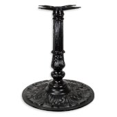  Ornamental Series Table Base 24'' Round Table Height in Semi-Gloss Black, Base Spread: 24'' Diameter, Spider Spread: 14'' Diameter, Height: 28-1/2'' H, Available in Multiple Sizes