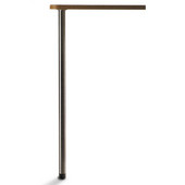  1-3/8'' Diameter Glossy Black Slim Table Leg