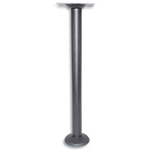  Labor Saver System Cast Iron 3'' Diameter Column with 9-3/4'' Squared Top Plate, 8'' Round Base Plate with Cover, Bolt Down, Bar Height 40-1/4'' H, Black Matte