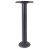  Labor Saver System Cast Iron 3'' Diameter Column with 9-3/4'' Squared Top Plate, 8'' Round Base Plate with Cover, Bolt Down, Table Height 28-1/4'' H, Black Matte