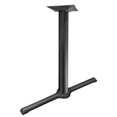  2000 Labor Saver System Cast Iron 3'' Diameter Column with 7-3/4'' Squared Top Plate, End-Style Base Plate 5'' W x 30'' D, Table Height 28-1/4'' H, Black Matte
