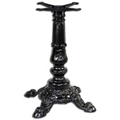  Ornamental Table Height Base, 24'' x 24'', 28-1/2'' High, Black Matte