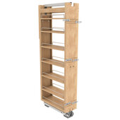  448-TPF Series 8'' W x 58'' H Wood Tall Cabinet Pullout Pantry Organizer in Natural Maple with Fulterer EZ Soft-Close System