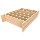  4WDIV Series Natural Maple Deep Drawer Divider Insert, For 36'' Wide Drawers 30-3/4'' W x 19-13/16'' D x 6'' H