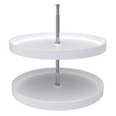 Rev-A-Shelf ''Traditional'' 20'' Diameter Full Circle Dependently Rotating 2-Shelf Polymer Lazy Susan in White