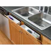 Rev-A-Shelf 11'' Sink Tip Out Polymer Trays, (2) White Trays and (1) Pair of Hinges