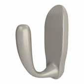 Sidelines by Rev-A-Shelf Single Decorative Hook, Satin Nickel, 27/32''W x 1-5/8''D x 2-13/32''H