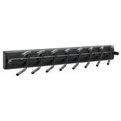  Premier 14'' D Pullout Swivel Tie Rack in Matte Black for Custom Closet Systems, 2-9/16'' W x13-11/16'' D x 2'' H