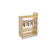 Rev-A-Shelf 11'' Pullout Wood Base Cabinet Utensil Organizer with 6 Bins and BLUMOTION Soft-Close Slides, 11-1/2''W x 21-5/8''D x 25-1/2''H, Min Cab Opening: 11-1/2''W x 22''D x 25-5/8''H