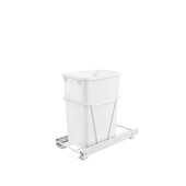 Rev-A-Shelf White Steel Pull Out Waste / Trash Container In White, 10-5/8'' W x 22'' D x 19'' H