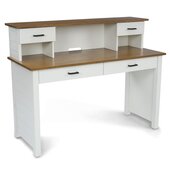  District Writing Desk and Hutch in Off-White, 54'' W x 22'' D x 41-3/4'' H