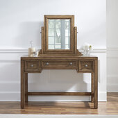  Tuscon Vanity with Mirror in Brown, 46'' W x 18'' D x 56-1/4'' H