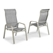  South Beach Set of 2 Chairs in Gray, 26-3/4'' W x 23-3/4'' D x 38-3/4'' H