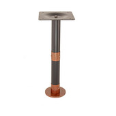  Eclipse Bolt Down Copper Table Base With Two Copper Collars , 28-1/5''H