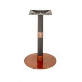  Olivia 18'' Diameter Hammered Copper Table Base With Two Copper Collars, 28-1/5''H