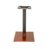  Nikai 21'' Square Hammered Copper Table Base With One Copper Collar, 40-3/4''H