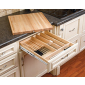 Rev-A-Shelf Kitchen Knife Block with Cutting Board Drawer System for 24'' Cabinets