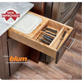 Rev-A-Shelf 21'' Knife Holder and Cutting Boards Drawer Insert With Blum Soft-Close Slides