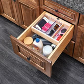 Rev-A-Shelf Half Tiered Double Vanity Drawer for 18'' Frameless Cabinet, 16-1/2''W x 18-11/16''D x 8''H
