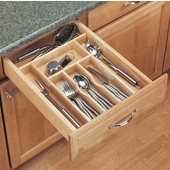 Rev-A-Shelf Wood Cutlery Tray Drawer Insert for Kitchen or Dressing Table, 14-5/8'' W x 22''D x 2-3/8'' or 2-7/8''H