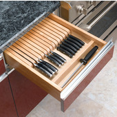 Rev-A-Shelf Wood Knife Block Kitchen Drawer Insert, 18-1/2'' W x 22'' D x 2-7/8'' H