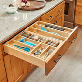 Rev-A-Shelf Tiered Double Combination Drawer for 30'' Cabinet, 26-7/16''W x 21''D x 3-3/4''H