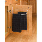 Rev-A-Shelf Kitchen Cabinet Door Mount Towel Holder, 12 3/4'' W x 3 1/2'' D x 6 1/2'' H, Chrome, Min Cab Opening: 12-7/8'' W x 3-3/4'' D x 6-5/8'' H