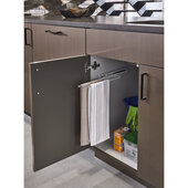 Rev-A-Shelf Kitchen Cabinet 2 Prong Towel Bar, Min Cab Opening: 4'' W x 13'' D x 4'' H