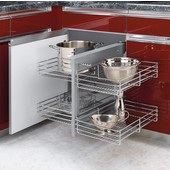 Rev-A-Shelf Kitchen Blind Corner Cabinet Optimizer, 26-1/4''W x 20-1/4''D x 21''H, Min Cab Opening: 15'' W x 20-1/4'' D x 21'' H