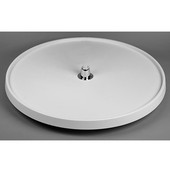 Rev-A-Shelf ''Traditional'' Full Circle Single Shelf Polymer Lazy Susan in White, Post Sold Separately, 16'' - 32'' Diameters Available