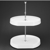 Rev-A-Shelf ''Traditional'' D-Shaped Dependently Rotating 2-Shelf Lazy Susan, White or Almond Available