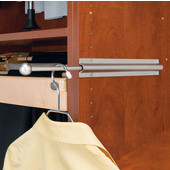 Rev-A-Shelf Standard Telescopic Side Mount Valet Rod, Satin Nickel