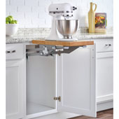 Rev-A-Shelf Heavy Duty Kitchen Appliance Lift Kit, Soft Close Silver Mechanism with Maple Shelf, for 18'' Face Frame Cabinet, 11-3/4''W x 20''D