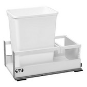 Rev-A-Shelf Single 35 Qt. (8.75 Gal.) Waste Container with Blum's TANDEM Smooth Running Action and BLUMOTION Soft Close for 15'' Cabinet,, Min. Cabinet Opening: 12'', 12-1/8'' or 12-3/4'' Wide