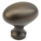  700 Series Traditional Collection 1-3/8'' Diameter Oval Cabinet Knob in Oil Rubbed Bronze, 1-3/8'' Diameter x 1-1/4'' D x 1/2'' Base Diameter