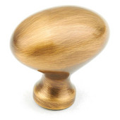  700 Series Traditional Collection 1-3/8'' Diameter Oval Cabinet Knob in Antique Brass, 1-3/8'' Diameter x 1-1/4'' D x 1/2'' Base Diameter