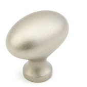  700 Series Traditional Collection 1-3/8'' Diameter Oval Cabinet Knob in Distressed Nickel, 1-3/8'' Diameter x 1-1/4'' D x 1/2'' Base Diameter