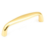  700 Series Traditional Collection 3-3/8'' W Cabinet Pull in Polished Brass, 3-3/8'' W x 7/8'' D