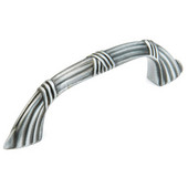  Versailles Collection 4-1/8'' W Cabinet Pull in Antique Pewter, 4-1/8'' W x 1-1/8'' D x 3/4'' H