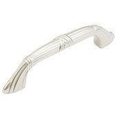  Versailles Collection 4-1/2'' W Cabinet Pull in Satin Nickel, 4-1/2'' W x 1-1/8'' D x 3/4'' H
