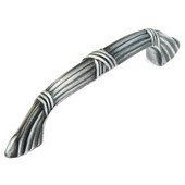  Versailles Collection 4-1/2'' W Cabinet Pull in Antique Pewter, 4-1/2'' W x 1-1/8'' D x 3/4'' H