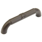  Versailles Collection 4-1/4'' W Raised Design with Ribbon Motif Cabinet Pull in Oil Rubbed Bronze, 4-1/4'' W x 1-1/8'' D