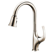  1 Hole Single-Lever Pull-Out Spray Kitchen Faucet, Brushed Nickel Finish