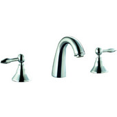  3-Hole, 2-Handle Widespread Lavatory Faucet  and Pull-Up Drain with Lift Rod, Chrome Finish