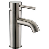  1 Hole Single-Lever Lavatory Faucet and Pull-Up Drain with Lift Rod, Brushed Nickel Finish