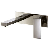  AB751368BN Wall Mounted Single Rectangular Handle Bathroom Faucet, Brushed Nickel