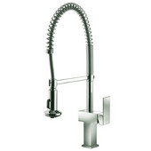  Single-Lever Pull-Out Spring Kitchen Faucet, Brushed Nickel