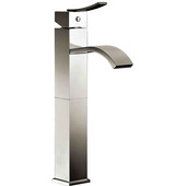  1 Hole Single-Lever Square Tall Lavatory Faucet , Brushed Nickel Finish