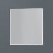  Vertical Matte Aluminum Framed Mirror, 23-5/8'' W x 3/4'' D x 27-9/16'' H